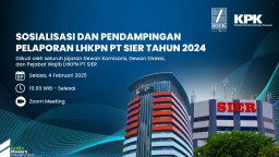 Baca juga : KPK Beri Penghargaan SIER atas Komitmen Transparansi dan Kepatuhan 100% Pelaporan LHKPN