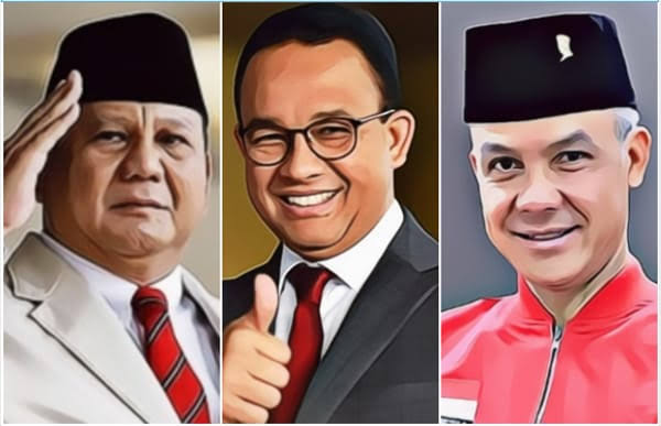 Tiga bakal calon presiden (bacapres). (Ilustrasi)