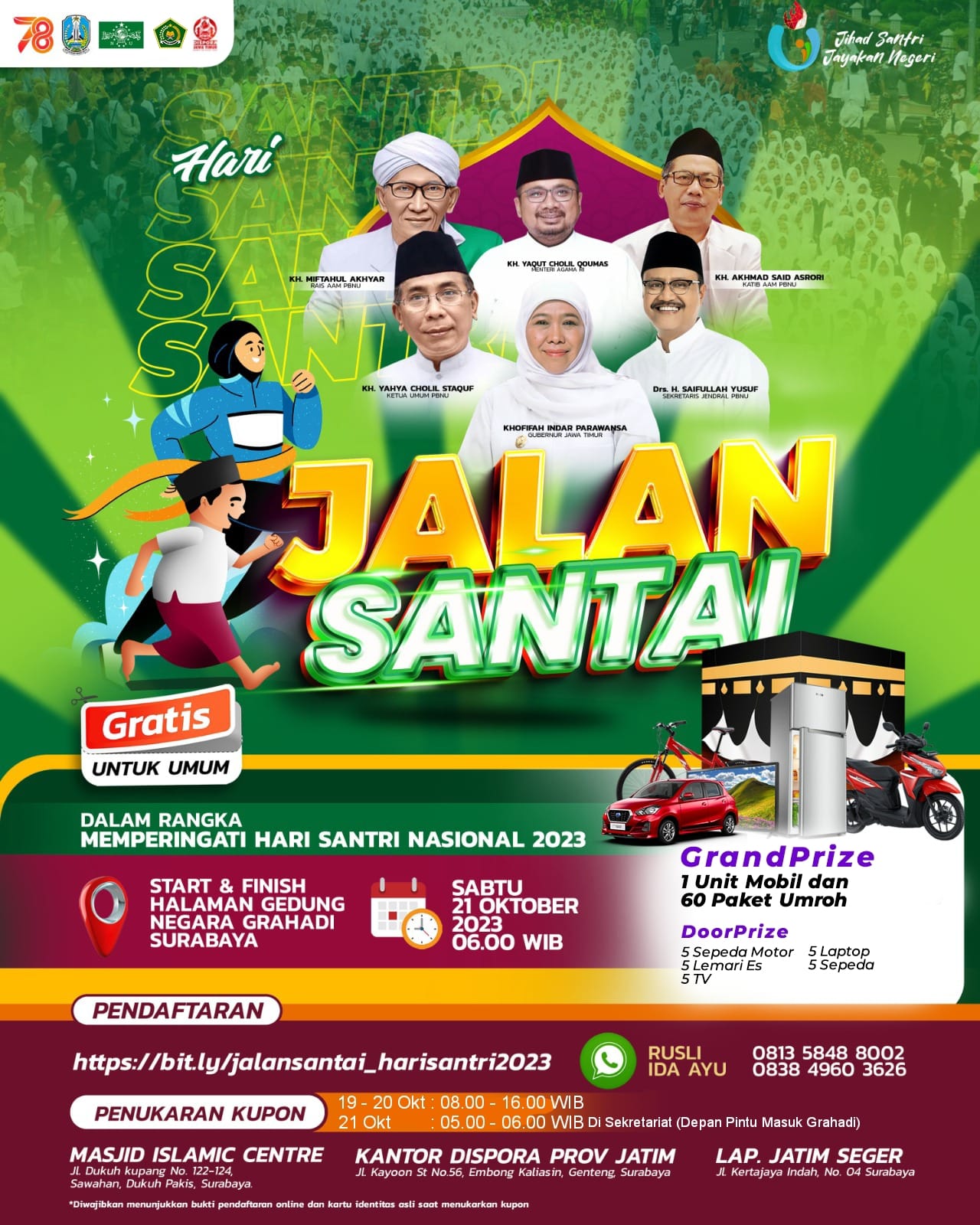 Peringatan Hari Santri Nasional (HSN) 2023 di Kota Surabaya. (Istimewa)