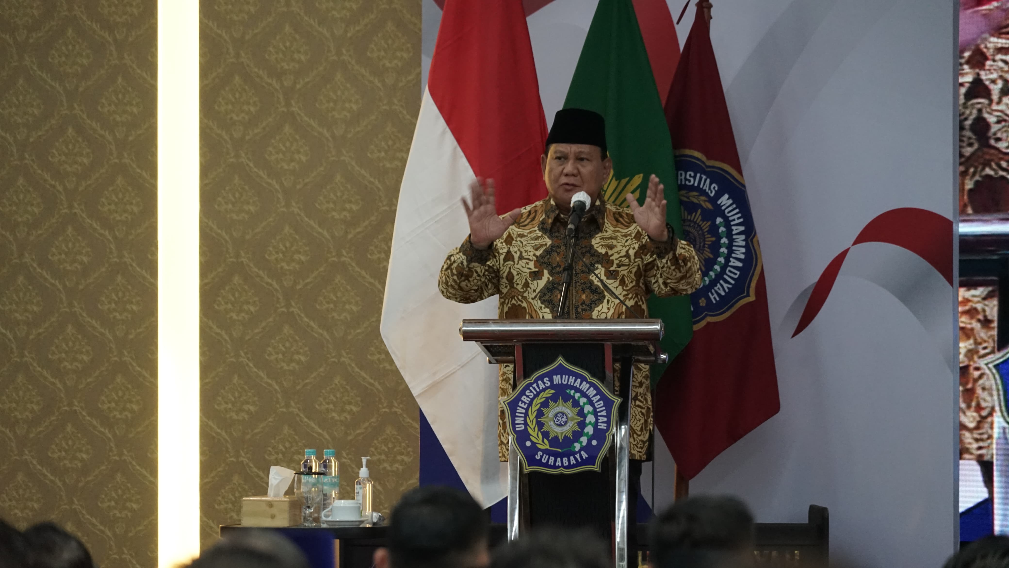 Prabowo Subianto menghadiri acara Dialog Publik di Universitas Muhammadiyah Surabaya (UMS). (Dok: Jurnas.net)