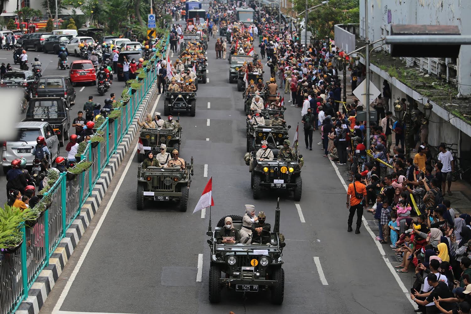Parade Juang di Kota Surabaya. (Dok: Humas Pemkot Surabaya)