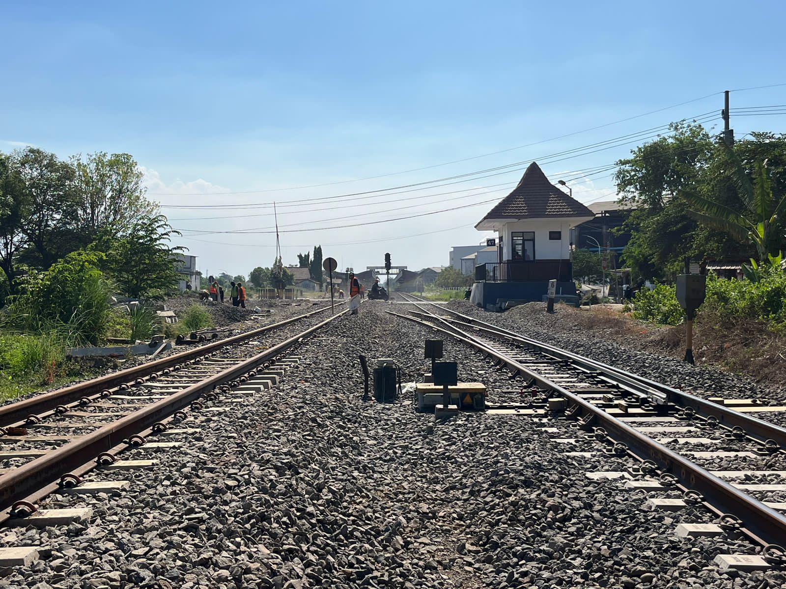 Jalur ganda kereta api di Mojokerto - Sepanjang Sidoarjo. (Dok: Humas Daops 8 Surabaya)