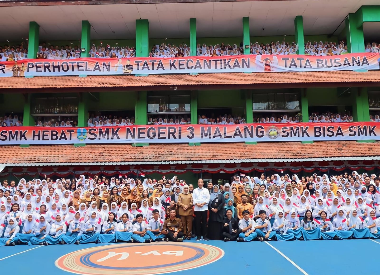 Presiden Joko Widodo saat berkunjungi ke SMKN 3 Malang. (Dok: Humas Pemprov Jatim)