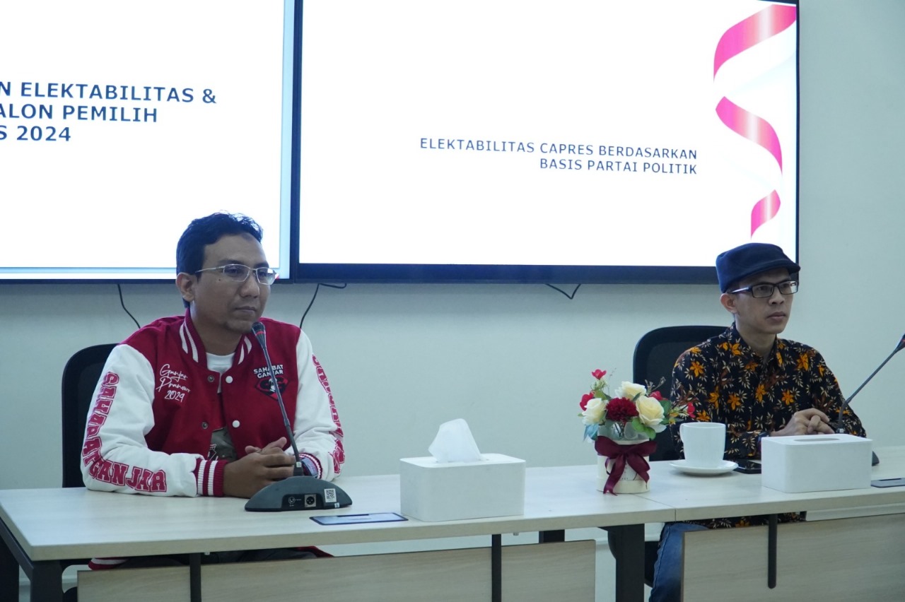 Litbang DPP Sahabat Ganjar merilis hasil survei Pilpres 2024. (Istimewa)