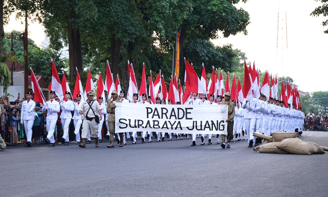 Salah satu penampilan pada acara Parade Juang Surabaya. (Dok: Humas Pemkot Surabaya)