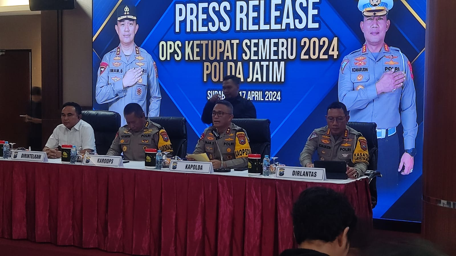 Polda Jawa Timur merilis hasil Operasi Ketupat Semeru 2024. (Insani/Jurnas.net)