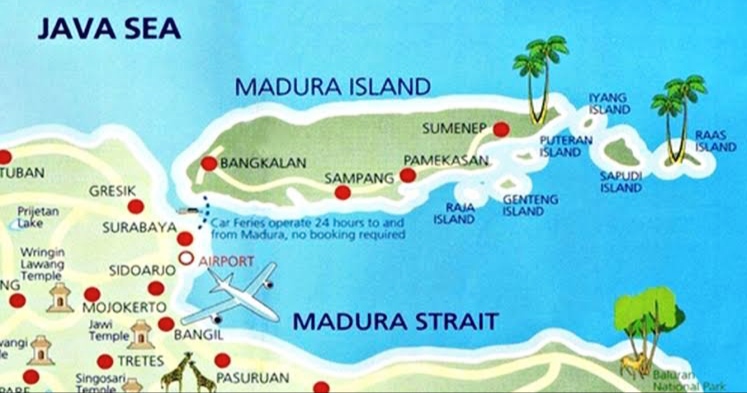 Peta Pulau Madura, Provinsi Jawa Timur. (Foto: sumber jatimnet 2020)