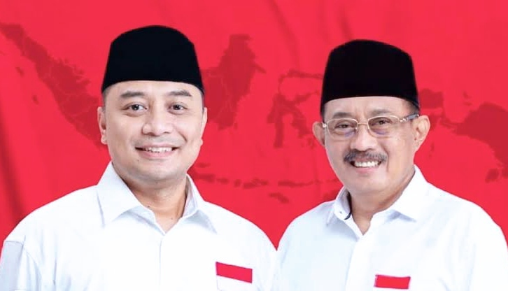 Calon Wali Kota dan Wakil Wali Kota Surabaya 2024, Eri Cahyadi dan Armudji. (Istimewa)
