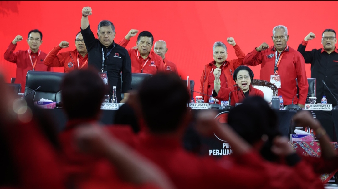 Ketua Umum PDI Perjuangan, Megawati Soekarnoputri, memberikan arahan kepada kader. (Insani/Jurnas.net)