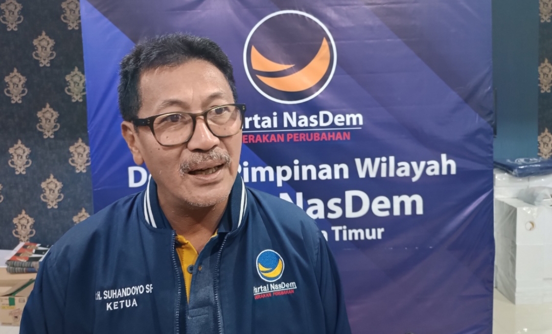 Ketua Bappilu DPW NasDem Jatim, Suhandoyo. (Insani/Jurnas.net)
