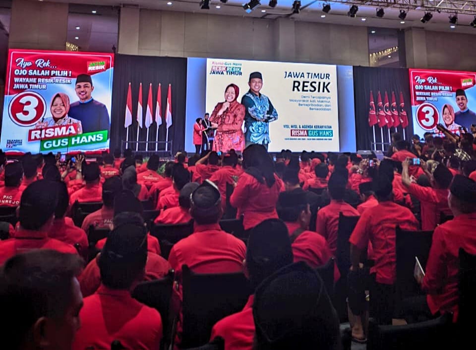 Suasana rapat kerja daerah khusus (rakerdasus) PDI Perjuangan se- Jawa Timur. (Insani/Jurnas.net)