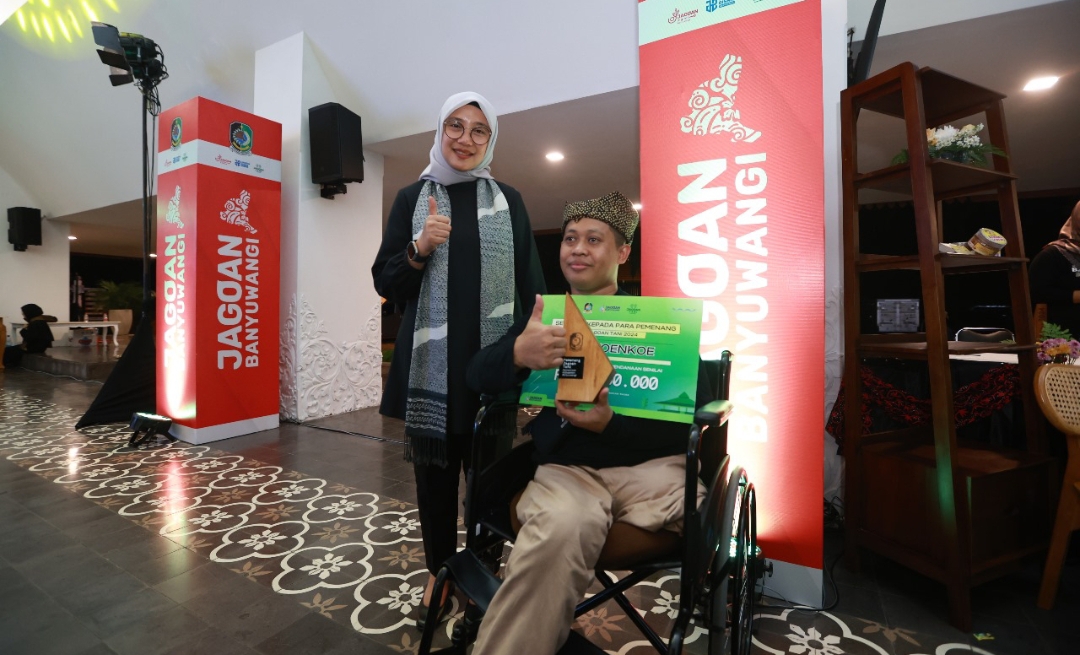 Feri Anwar, seorang disabilitas salah satu pemenang Jagoan Tani di Banyuwangi. (Dok: Humas Pemkab Banyuwangi)