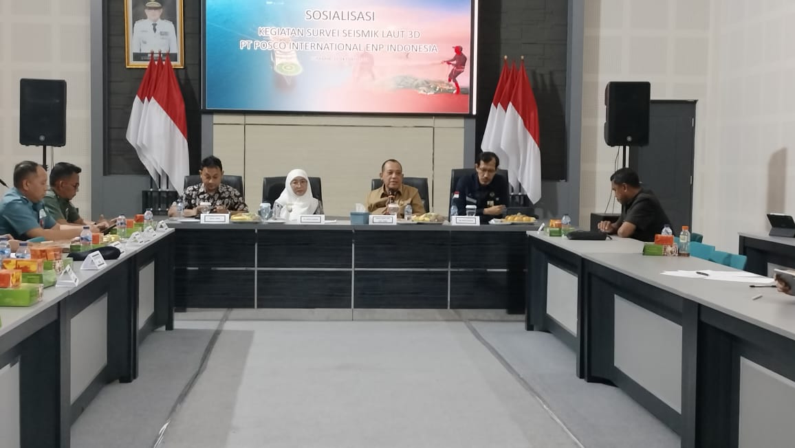 Dinas ESDM Jatim dan PT Posco International ENP Sosialisasi Survei Seimik Laut 3D. (Istimewa)