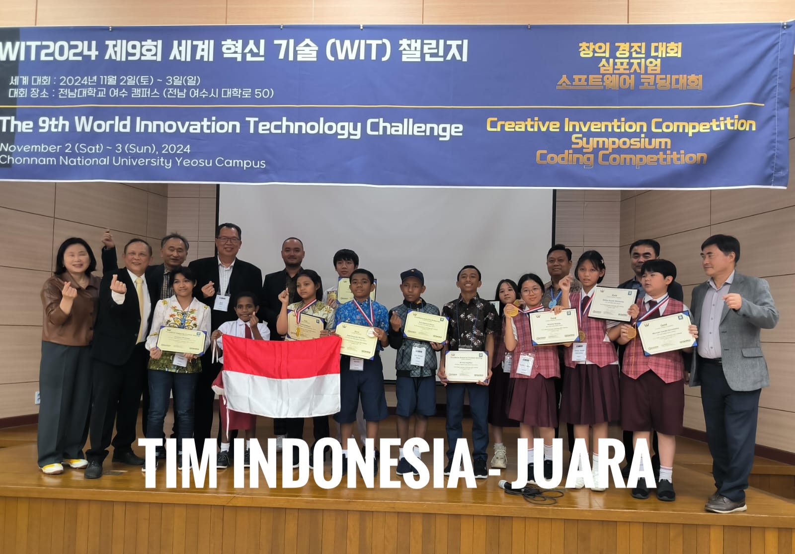 Pelajar SDN 1 Pesanggaran asal Kabupaten Banyuwangi, Jawa Timur, Felicia Dahayu, meraih emas kompetisi coding dalam "The 9th World Innovative Technology (WIT) Challenge" di Chonnam National University, Korea Selatan (Korsel). (Dok: Humas Pemkab Banyuwnagi