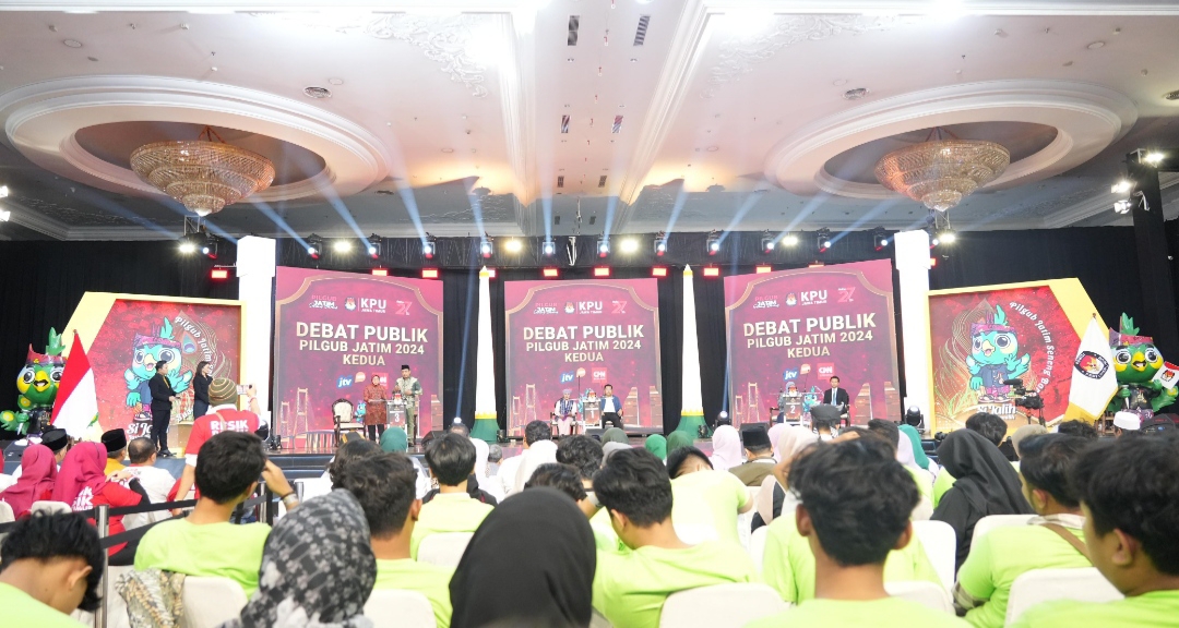 Debat publik kedua Pilgub Jatim di Grand City Surabaya. (Insani/Jurnas.net)