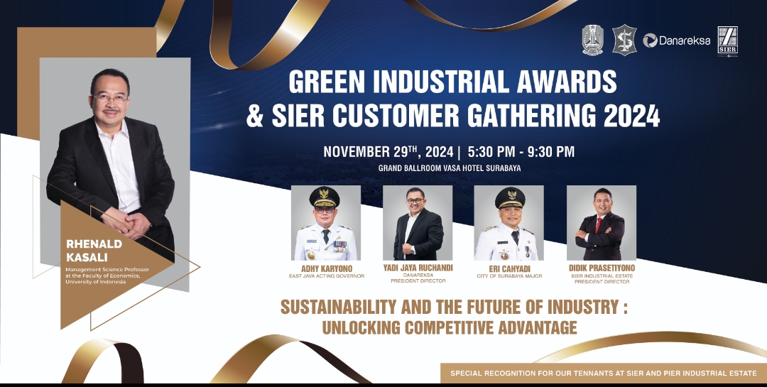PT Surabaya Industrial Estate Rungkut (SIER) menggelar acara bergengsi “Green Industrial Awards dan SIER Customer Gathering 2024”. (Dok: Humas PT SIER)