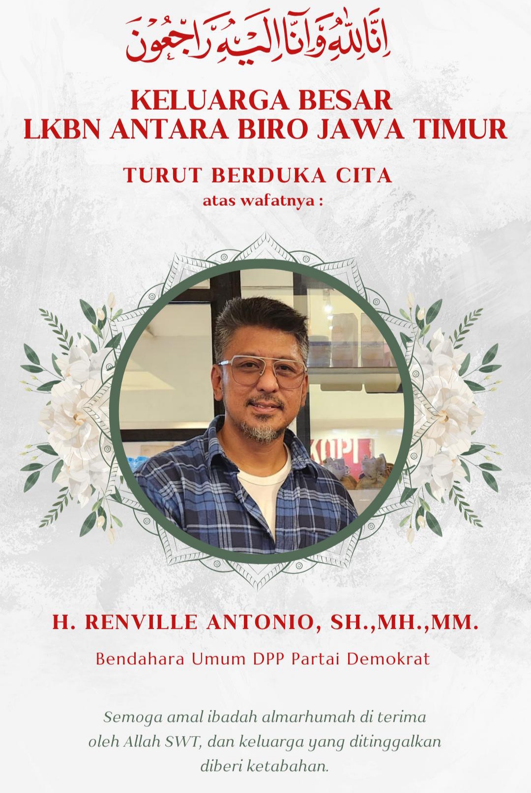 Bendahara Umum Partai Demokrat, Renville Antonio. (Istimewa)