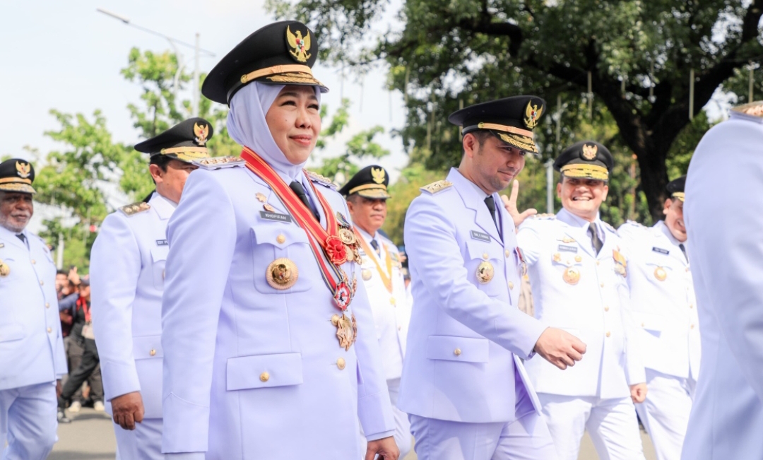 Gubernur Jawa Timur Khofifah Indar Parawansa dan Wagub Jatim Emil Elestianto Dardak. (Dok: Humas Pemprov Jatim)