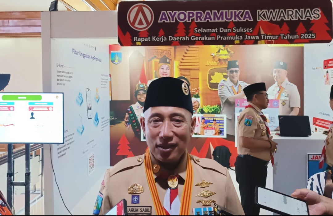 Ketua Kwarda Pramuka Jatim, Arum Sabil. (Insani/Jurnas.net)