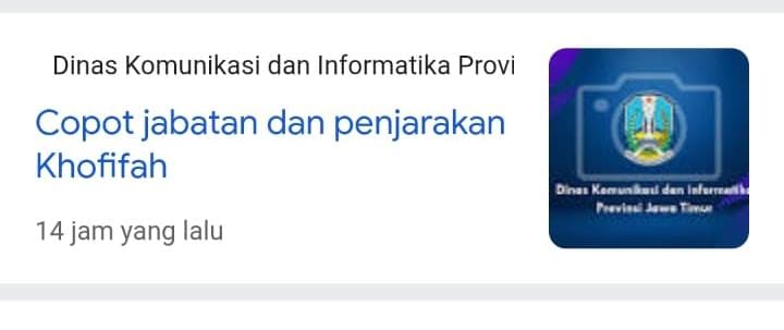 Website Resmi Diskominfo Jatim Diretas. (Tangkapan layar)