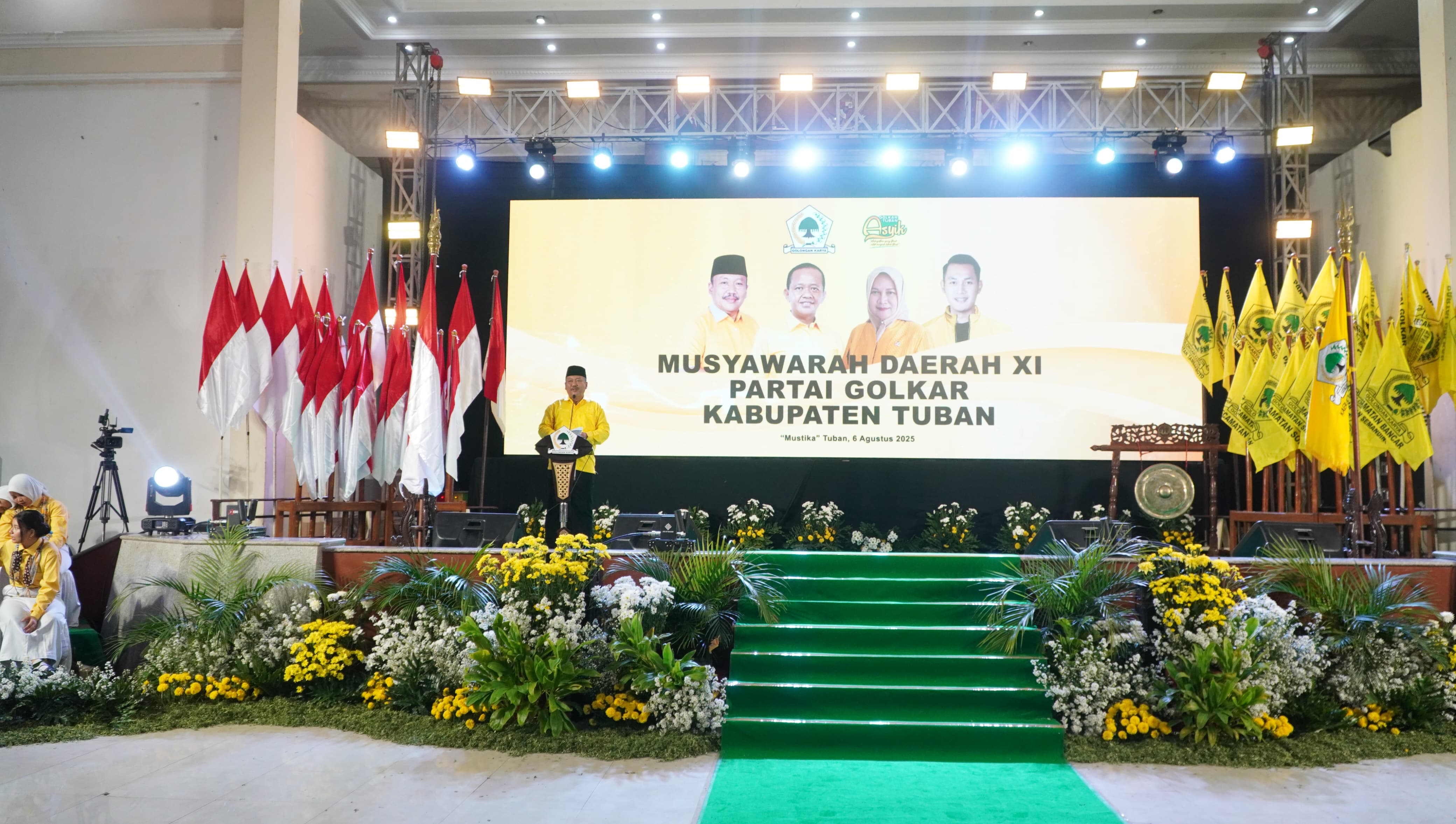 Ketua DPD Partai Golkar Jawa Timur, Ali Mufthi, saat musda Golkar Kabupaten Tuban. (Insani/Jurnas.net)