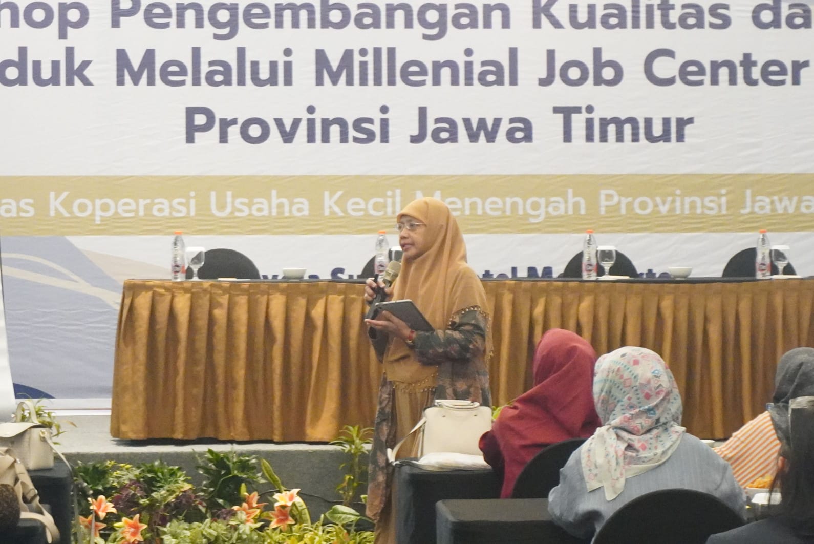 Workshop Pengembangan Kualitas dan Inovasi Produk melalui Millennial Job Center (MJC) di Mojokerto. (Istimewa)