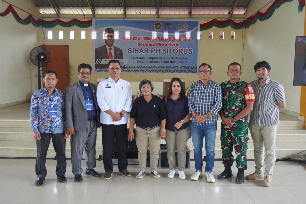 Sosialisasi Program Makan Bergizi Gratis yang dilaksanakan di Sopo Godang Dos Marthabe, Sorkam, Tapanuli Tengah pada Jumat 12 September 2025. (Istimewa)