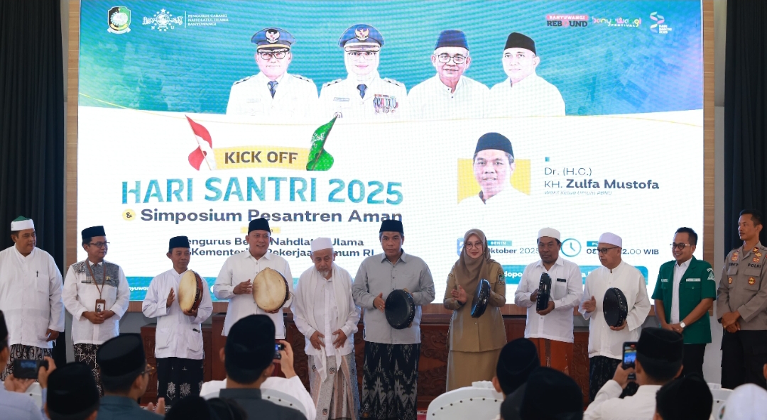 Pemerintah Kabupaten Banyuwangi bersama Pengurus Cabang Nahdlatul Ulama (PCNU) Banyuwangi mencanangkan gerakan “Pesantren Aman”. (Humas Pemkab Banyuwangi)