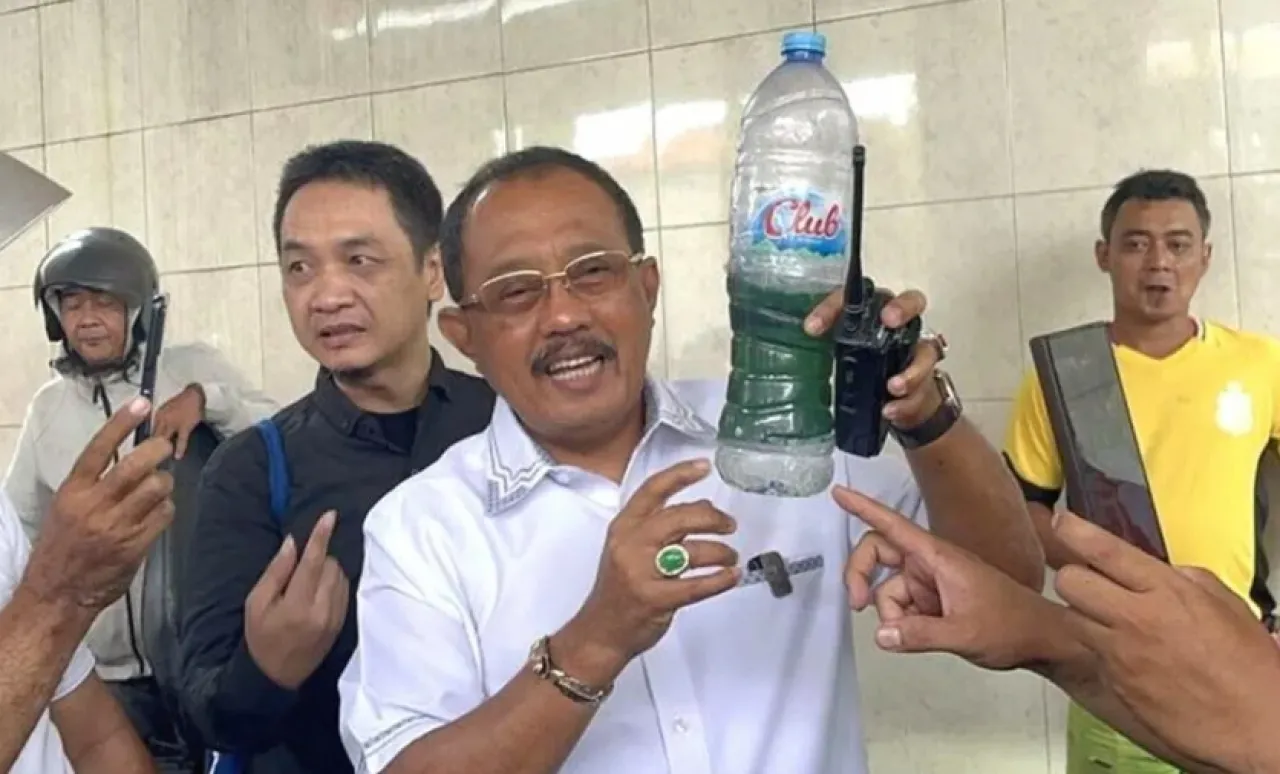 Wakil Wali Kota Surabaya, Armuji, saat sidak ke SPBU Rajawali Surabaya. (Istimewa)