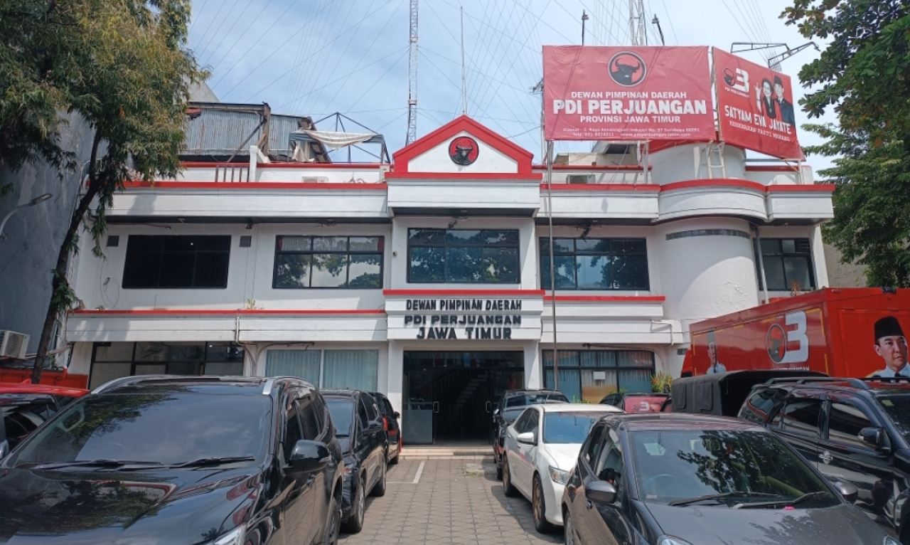 Kantor DPD PDI Perjuangan Jawa Timur di Surabaya. (Insani/Jurnas.net)
