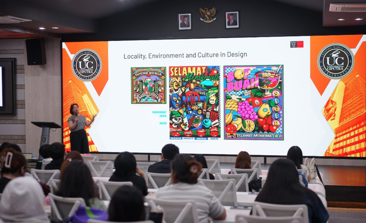 Diskusi ilmiah bertajuk “The Role of Your Design Positionality and Pluriversality in the Era of GenAI” di Universitas Ciputra (UC) Surabaya. (UC Surabaya)