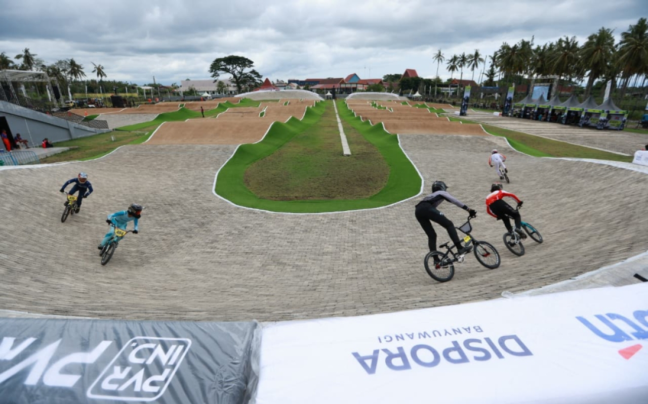 Sirkuit BMX Supercross Muncar, Kabupaten Banyuwangi, Jawa Timur. (Humas Pemkab Banyuwangi)