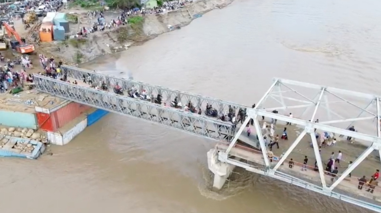 Jembatan di Aceh berasungur pulih pasca bencana. (Humas BKP RI)