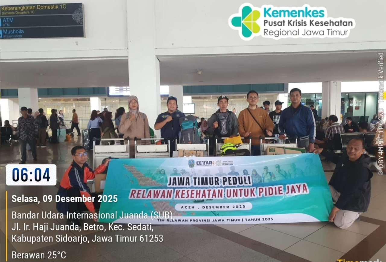 Tim kesehatan doktee spesialis dari Jawa Timur dikirim ke Aceh. (Humas Pemprov Jatim)