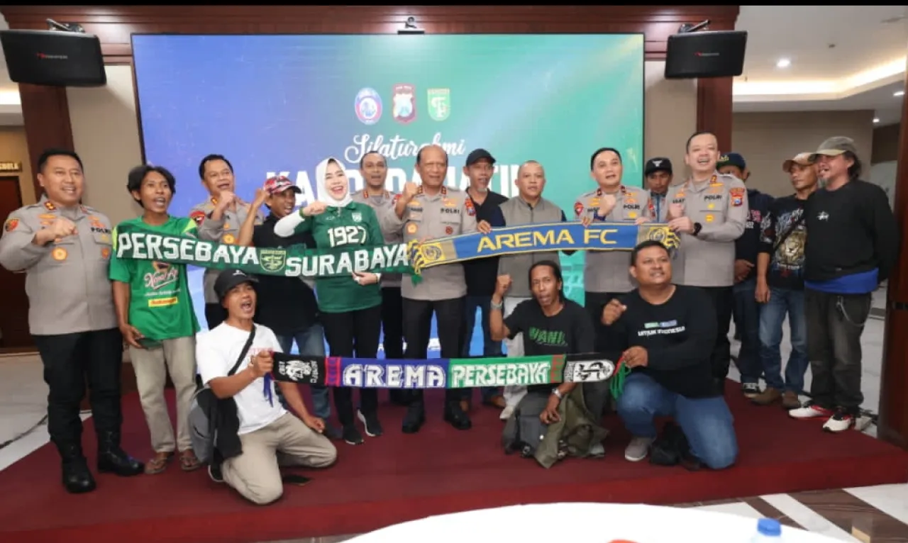 Kapolda Jatim Bangun Rekonsiliasi Suporter, Aremania dan Bonek Sepakat Jaga Kondusivitas