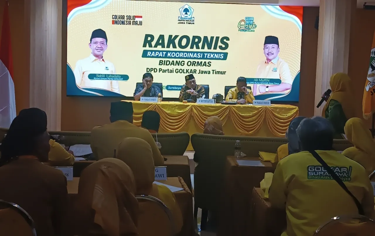 Rapat Koordinasi Teknis (Rakornis) Bidang Organisasi Kemasyarakatan (Ormas) DPD Partai Golkar Jatim. (Insani/Jurnas.net)