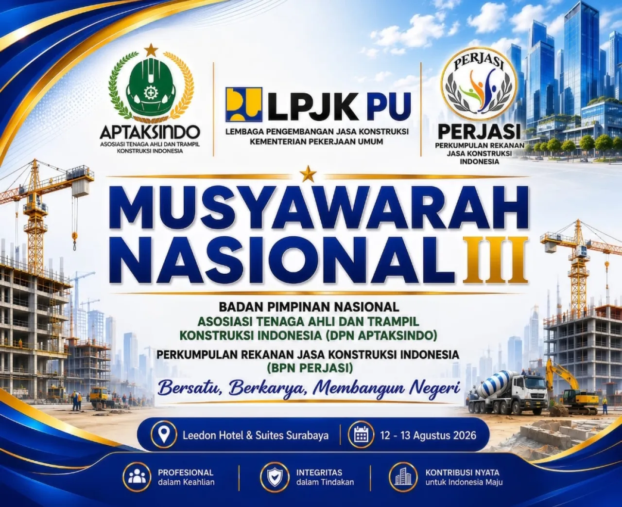 Munas III APTAKSINDO dan PERJASI Digelar di Surabaya, Fokus Regenerasi dan Penguatan Tata Kelola Organisasi