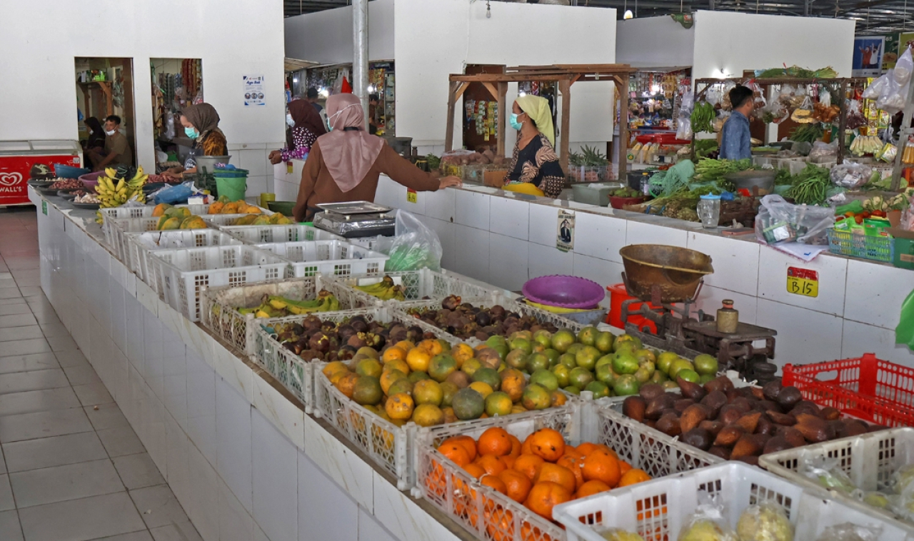 Salah satu pasar tradisional di Surabaya. (Humas Pemkot Surabaya)