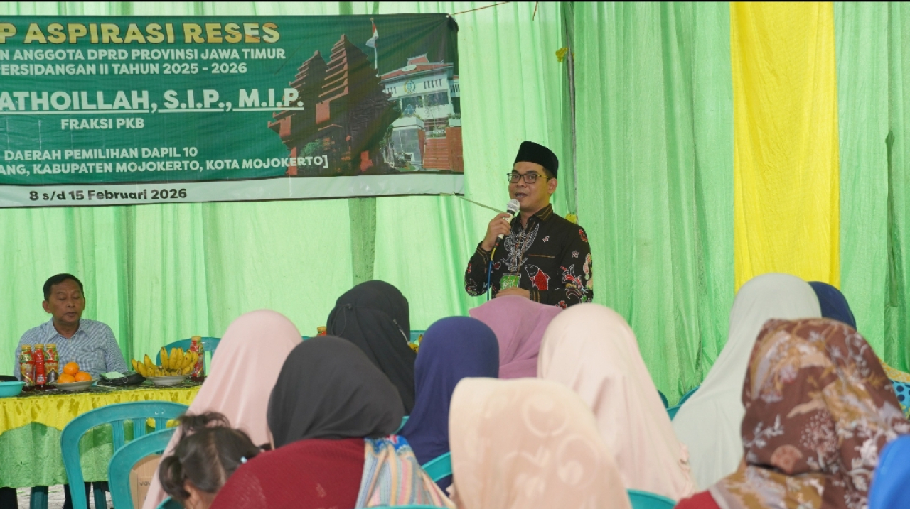 Anggota DPRD Provinsi Jawa Timur, Ahmad Athoillah (Gus Atho), reses di Desa Plosogeneng, Kecamatan Jombang, Kabupaten Jombang. (Insani/Jurnas.net)