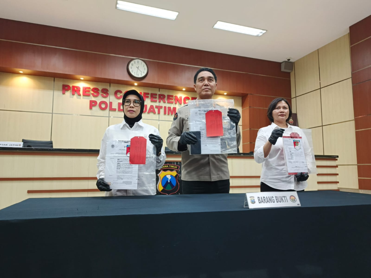 Polda Jatim merilis kasus kekerasan seksual terhadap atlet di Jatim. (Insani/Jurnas.net)