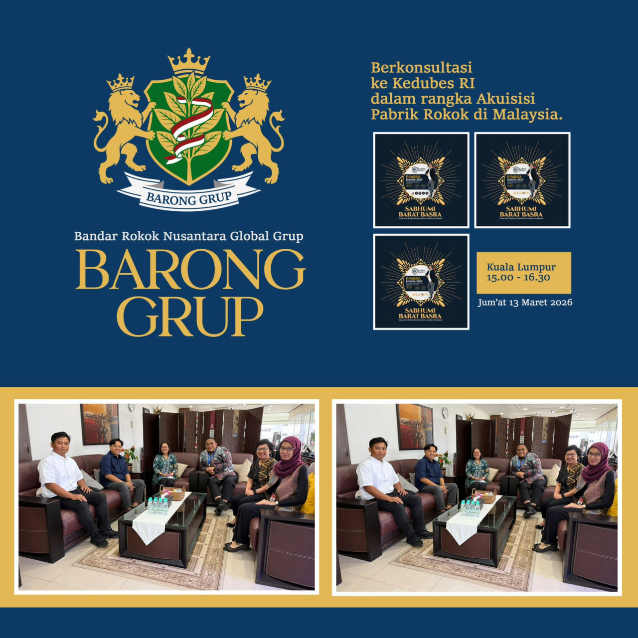 Founder Owner BARONG Group, HRM. Khalilur R Abdullah Sahlawiy alias Gus Lilur, saat konsultasi ke Kedubes Republik Indonesia di Kuala Lumpur, Malaysia. (Dok: Jurnas.net)