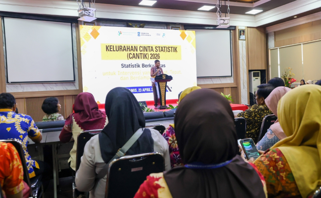 Pemkot Surabaya resmi Kick Off Kelurahan Cinta Statistik (Cantik) 2026. (Humas Pemkot Surabaya)
