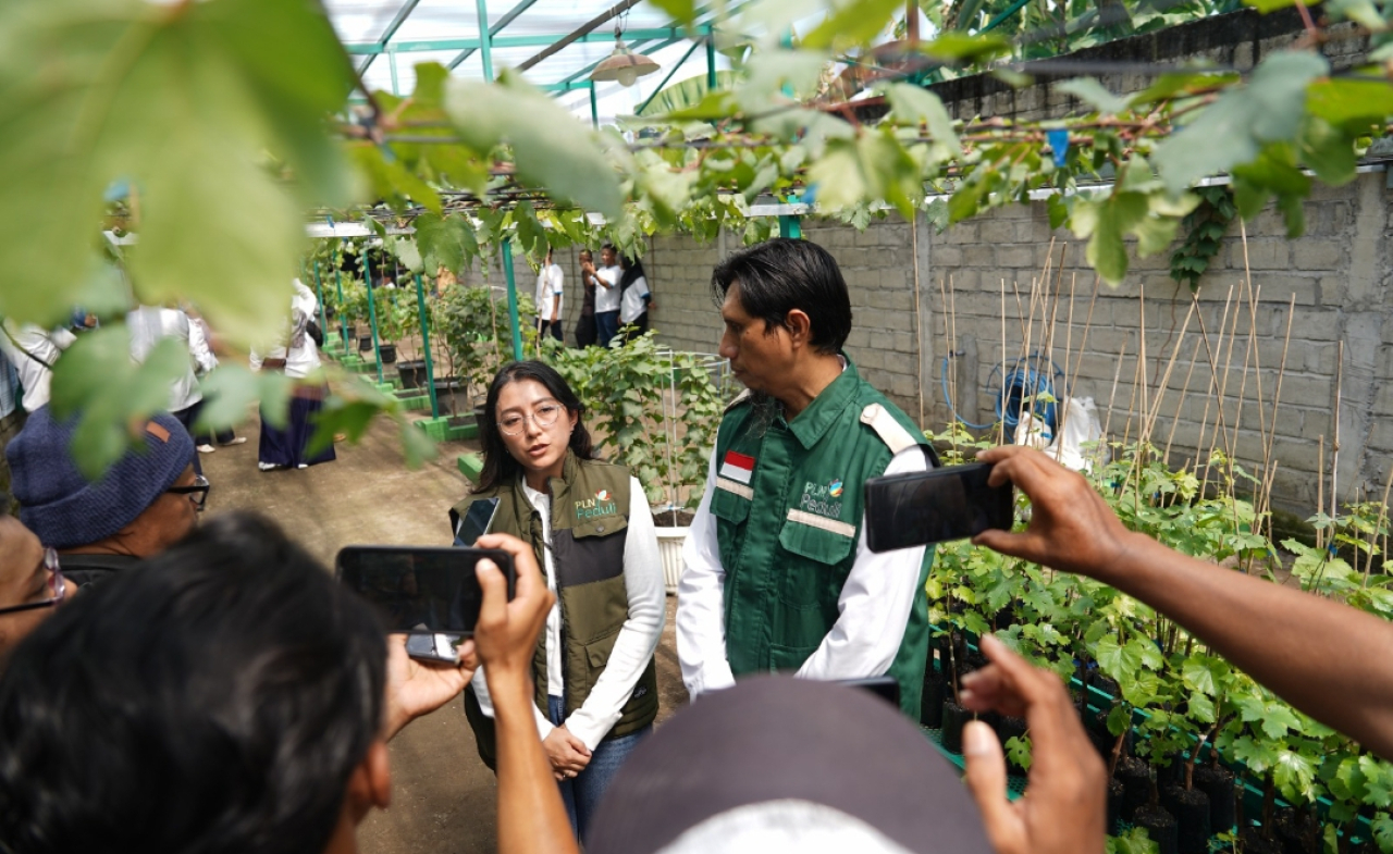 Lahan di bawah jaringan listrik disulap jadi Agroeduwisata di Kediri. (Humas PLN UIT JBM)