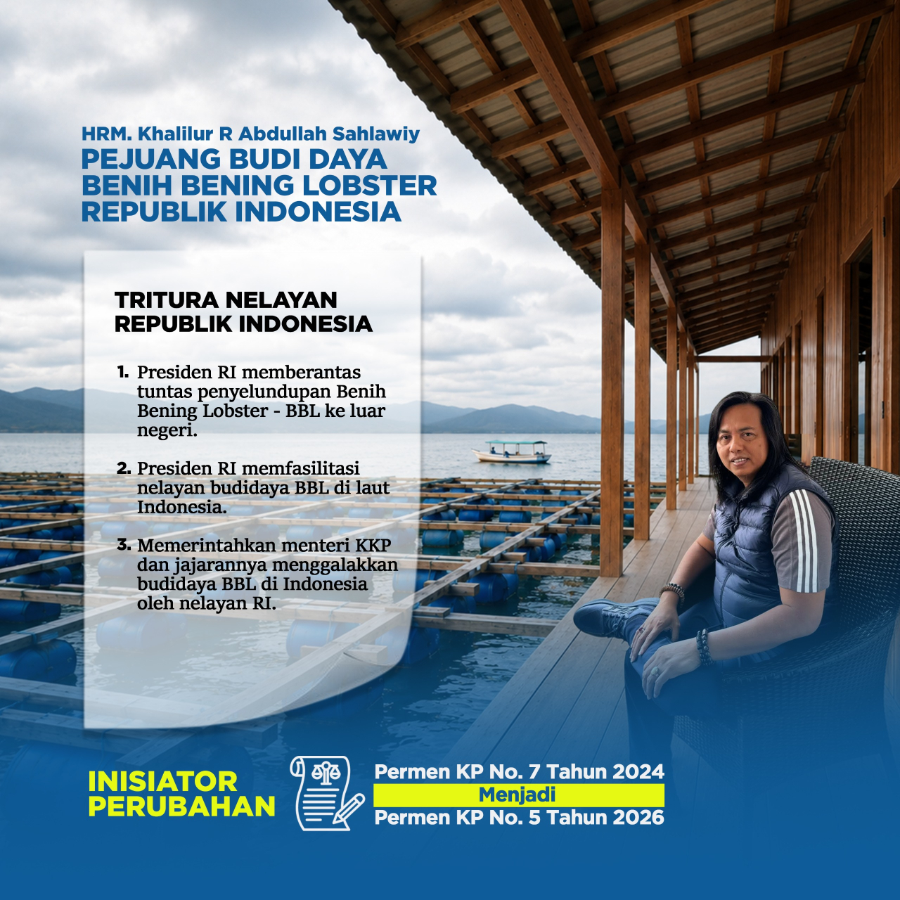 Flayer Founder dan Owner Bandar Laut Dunia (Balad) Grup, HRM Khalilur R. Abdullah Sahlawiy atau Gus Lilur. (Dok: Jurnas.net)