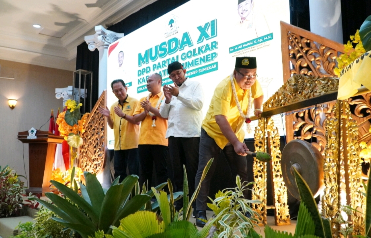 Pembukaan musda XI DPD Partai Golkar Kabupaten Sumenep. (Insani/Jurnas.net)