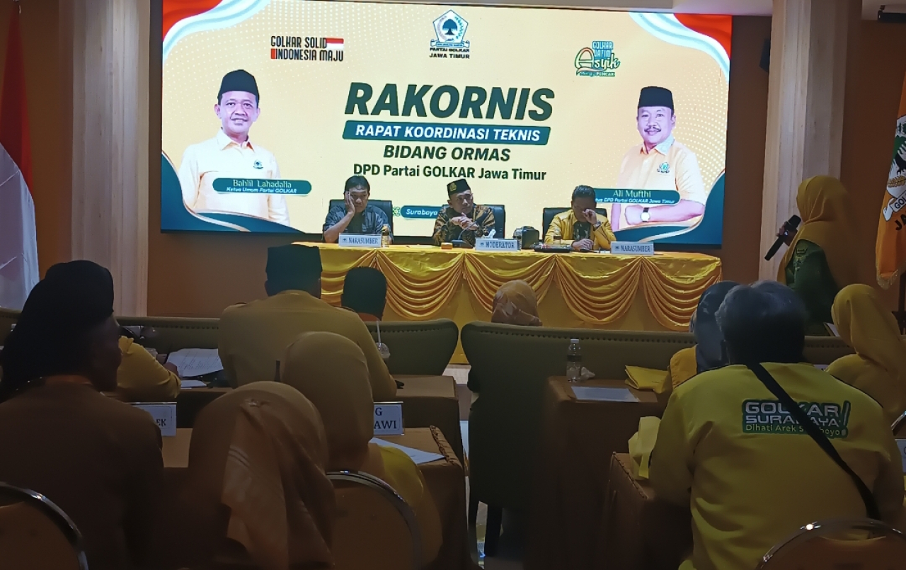 Rapat Koordinasi Teknis (Rakornis) Bidang Organisasi Kemasyarakatan (Ormas) DPD Partai Golkar Jatim. (Insani/Jurnas.net)