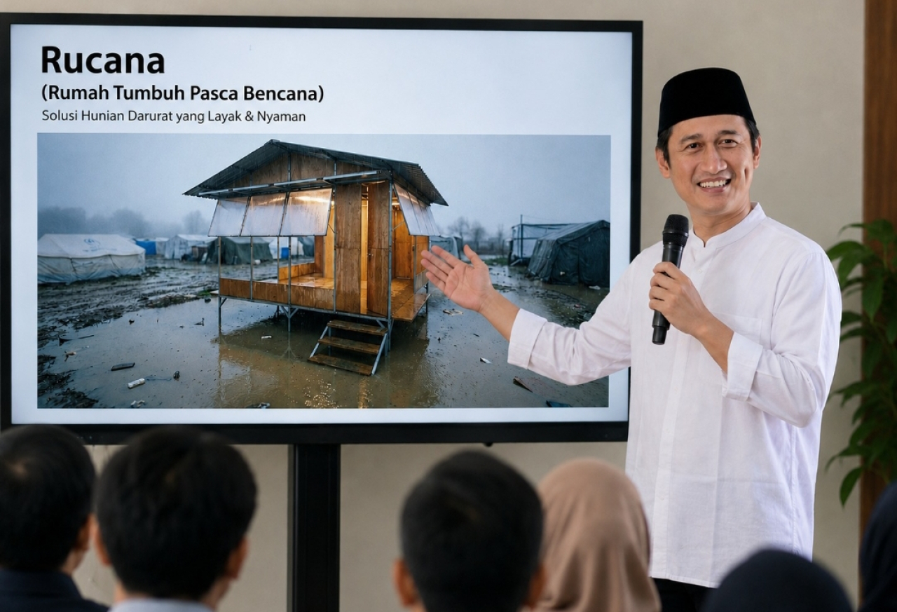 Ar. Akhmad Fatah Yasin, IAI (Afys),  Principal Imajiner Arsitek, Penggagas RUCANA – Rumah Tumbuh Pasca Bencana. (Dok: Jurnas.net)