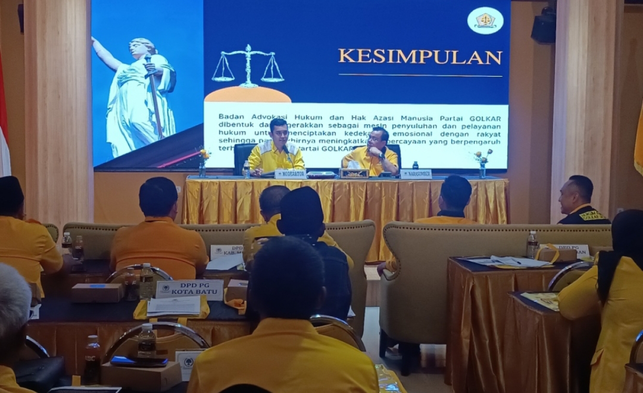Suasana Rapat Koordinasi Teknis (Rakornis) Bidang Hukum dan HAM DPD Partai Golkar Jatim. (Insani/Jurnas.net)