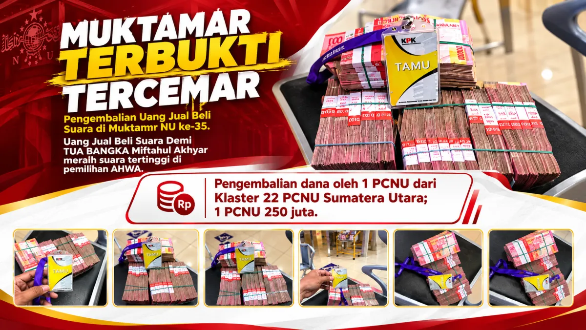 Dugaan Politik Uang Muktamar NU: Rp 250 Juta Dikembalikan ke KPK, Begini Kronologinya