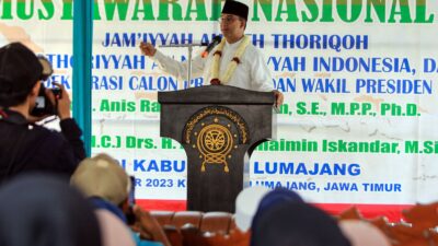 Thoriqoh Syathoriyyah se- Indonesia Deklarasi Menangkan Pasangan AMIN di Pilpres 2024